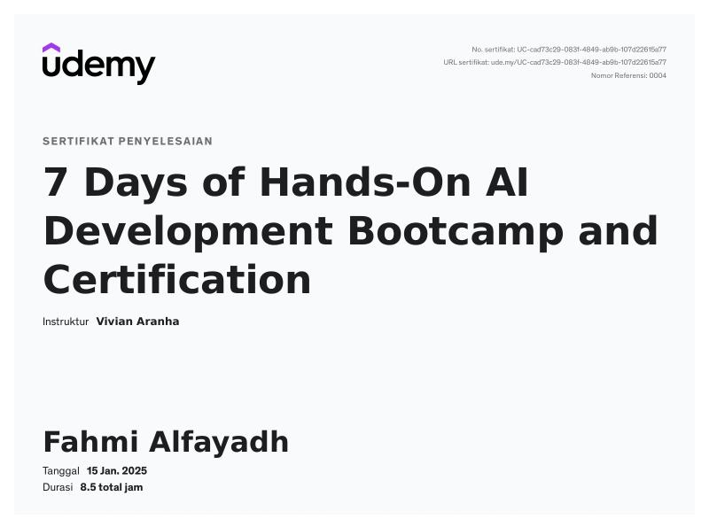 AI Fundamentals Certificate